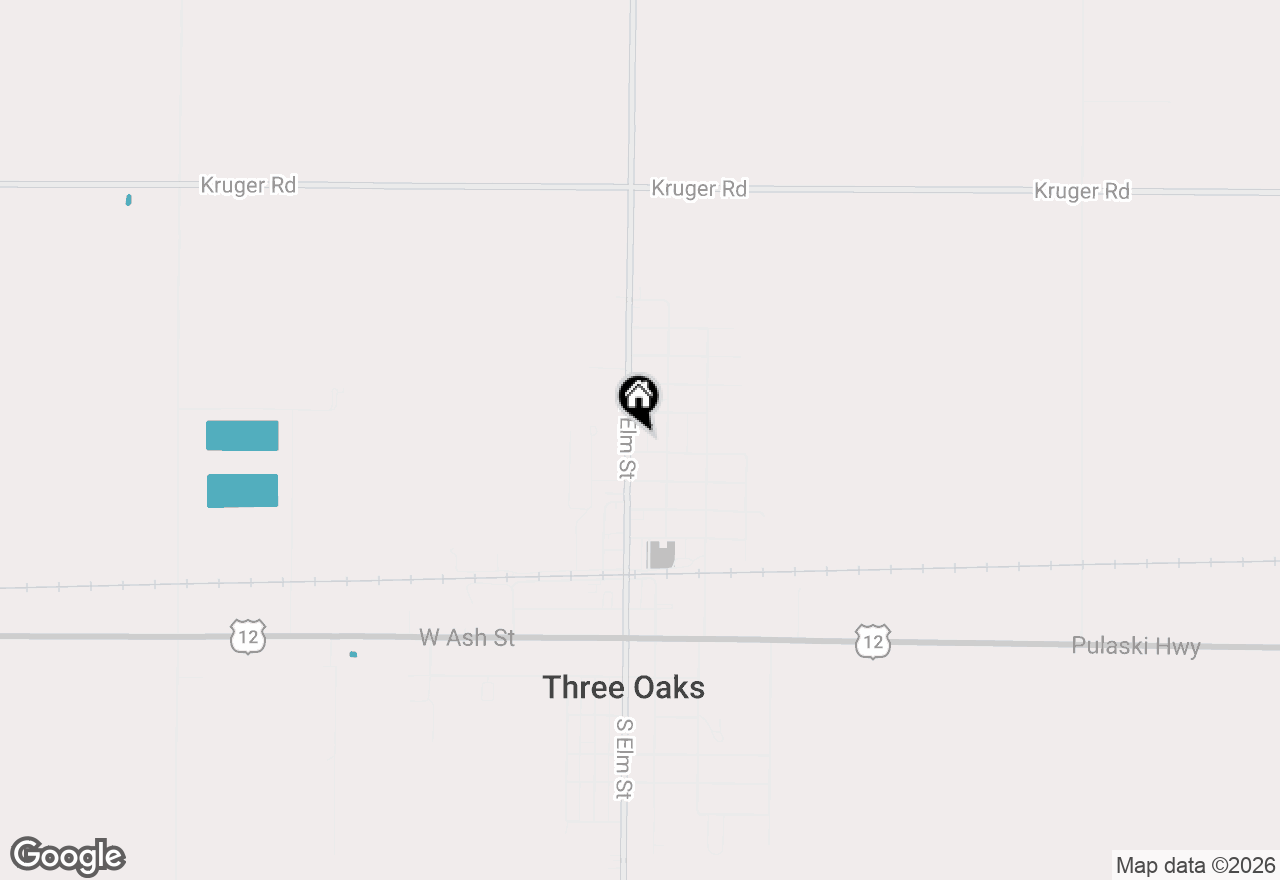 Map of 406 N Elm Street, Three Oaks, MI 49128