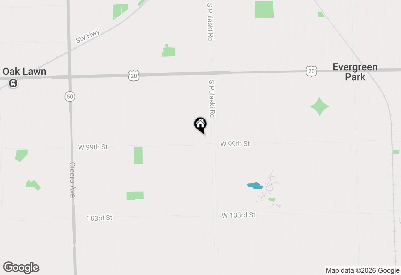 Map of 4037 Trafalgar Lane, Oak Lawn, IL 60453