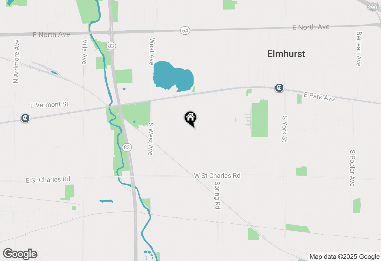 Map of 206 S Hawthorne Avenue, Elmhurst, IL 60126