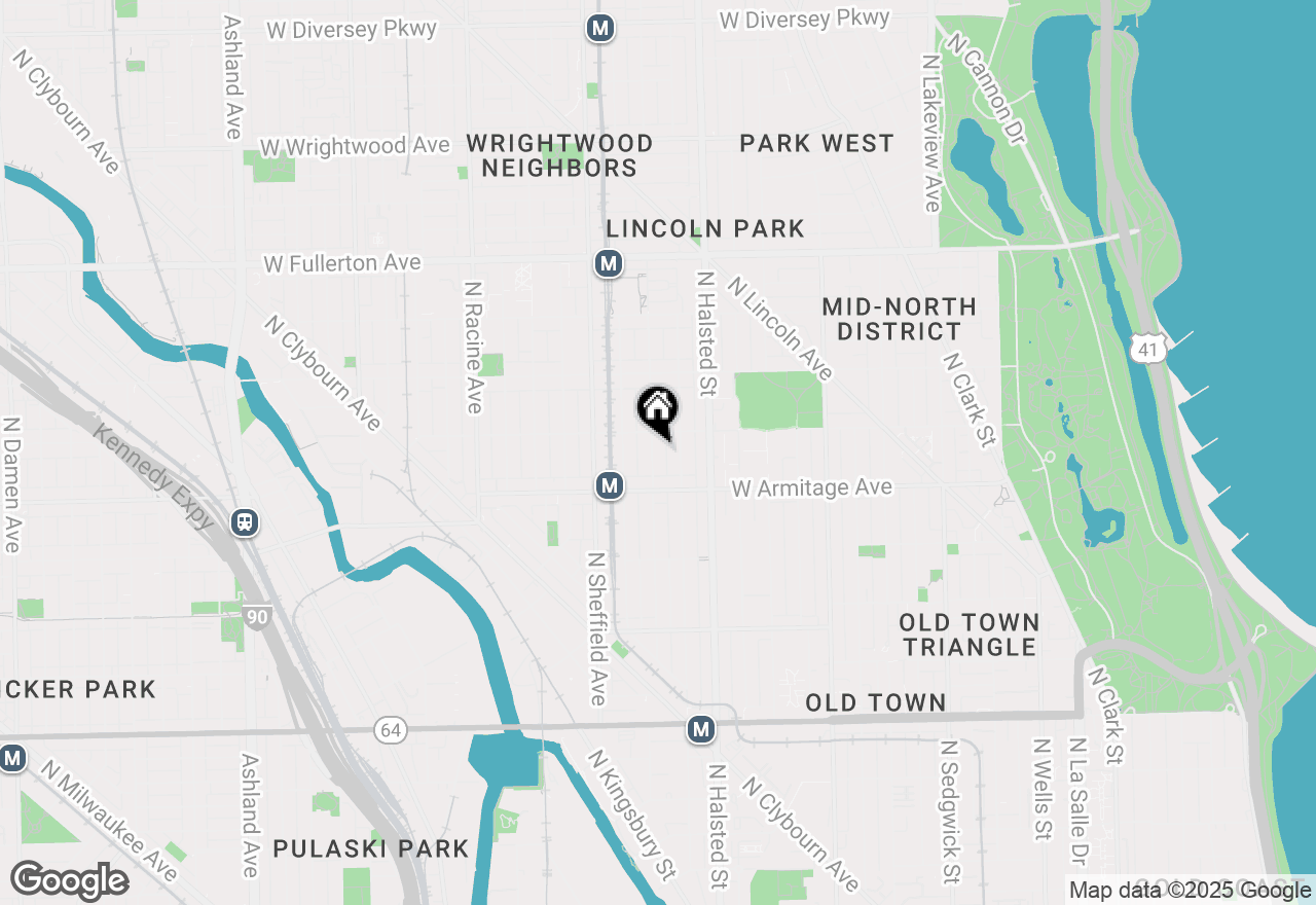 Map of 2039 N Fremont Street #1, Chicago, IL 60614