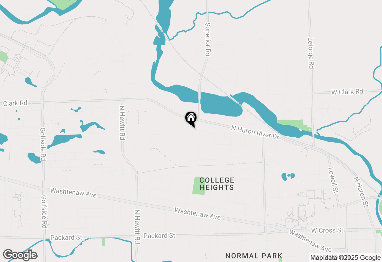 Map of 1619 Gregory Avenue, Ypsilanti, MI 48197