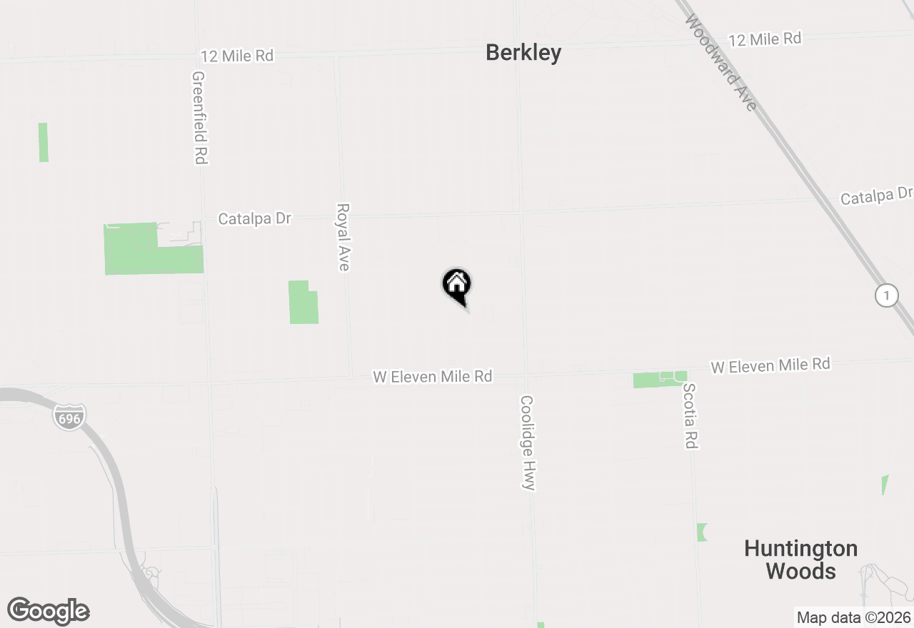 Map of 2893 Harvard Road, Berkley, MI 48072