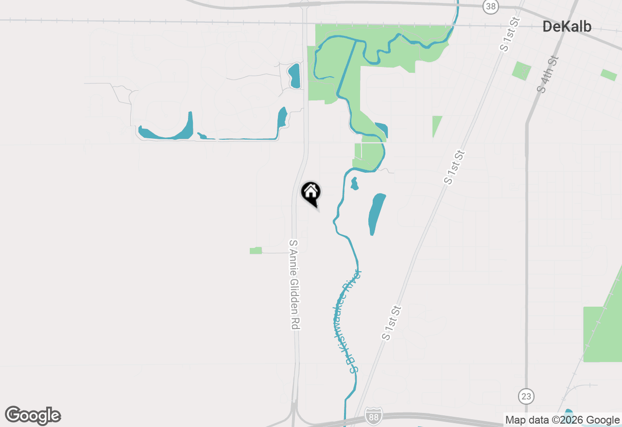 Map of 1177 Golf Court, Dekalb, IL 60115