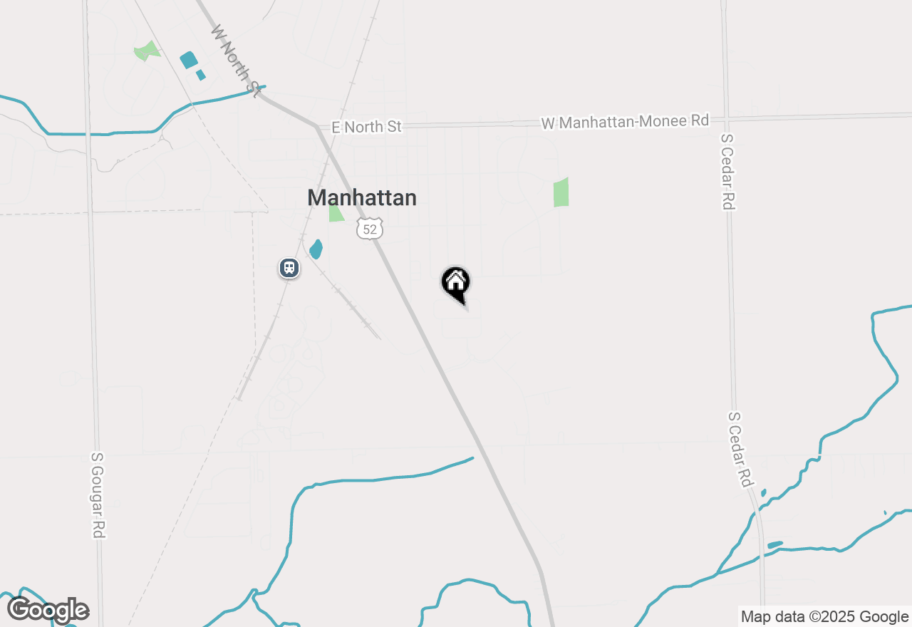 Map of (Address confidential), Manhattan, Illinois 60442