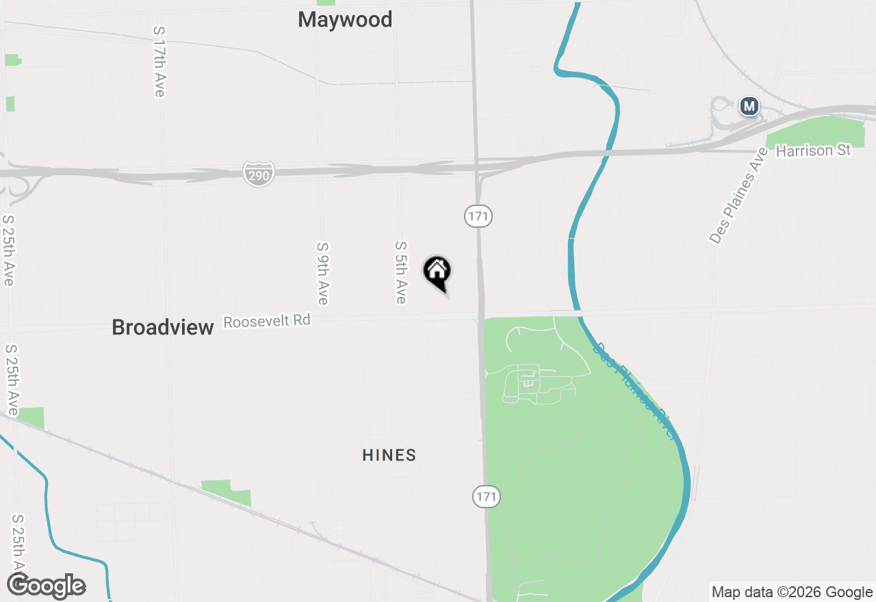 Map of 2124 S 3rd Avenue, Maywood, IL 60153