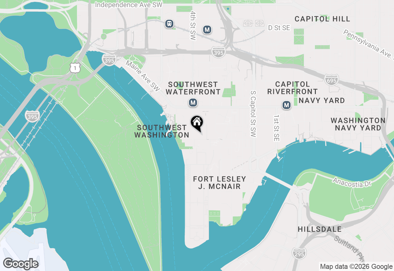 Map of 385 O Street Sw, Washington, DC 20024