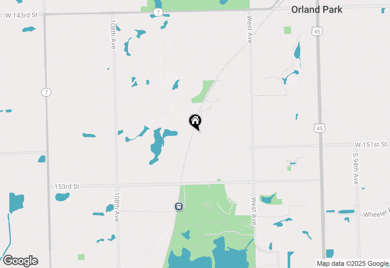 Map of 15018 Huntington Court, Orland Park, IL 60462