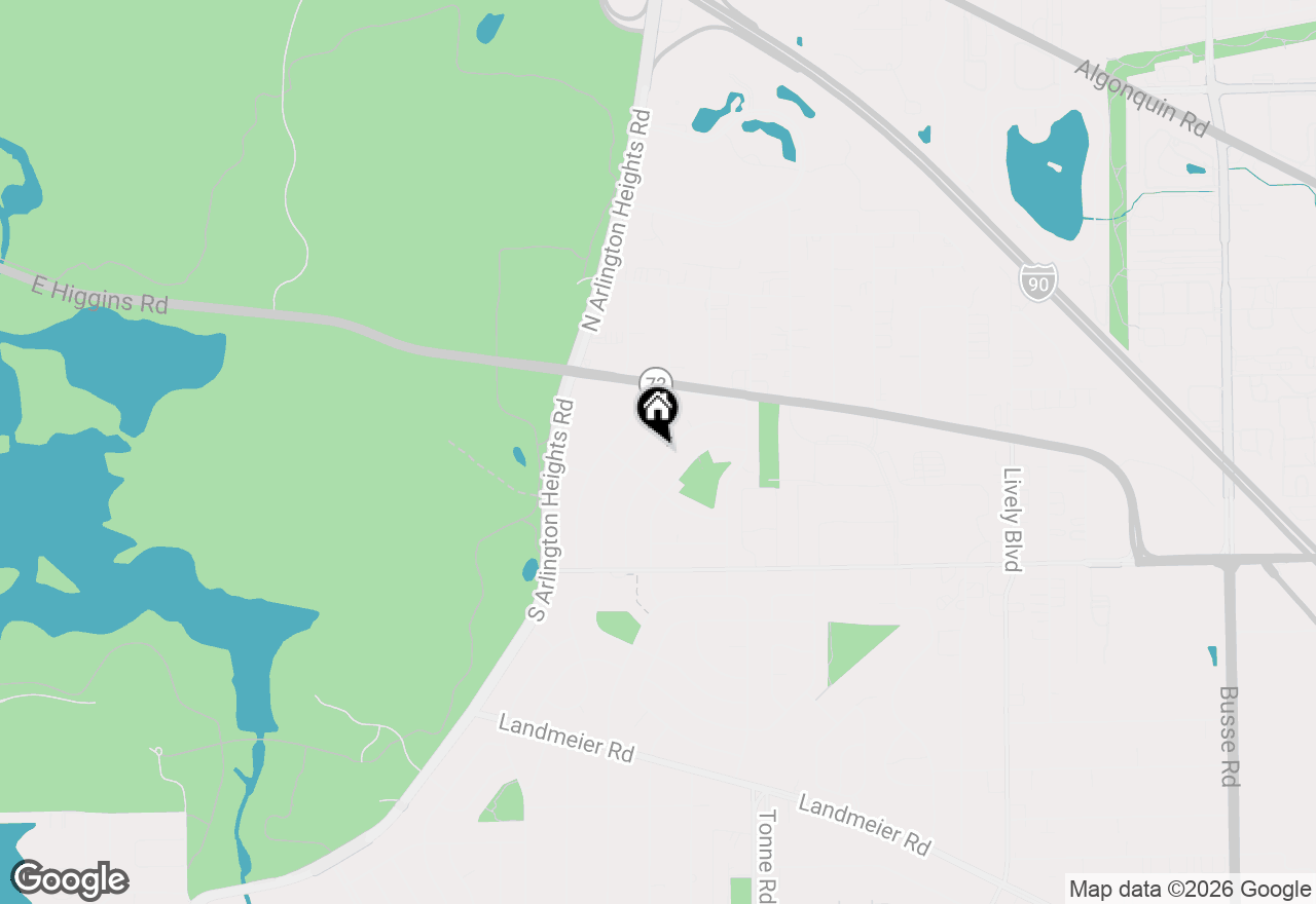 Map of 38 Evergreen Street, Elk Grove Village, IL 60007