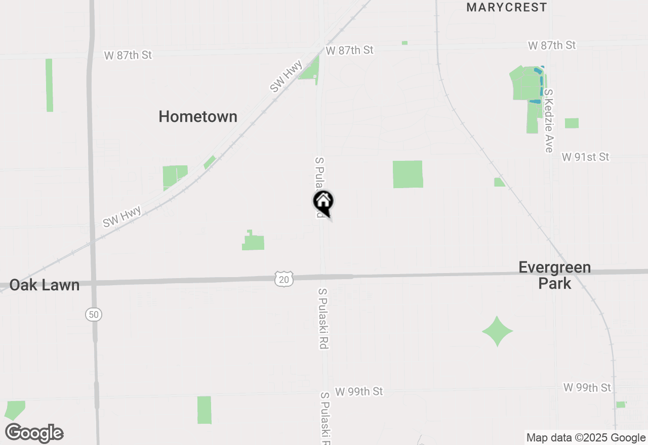 Map of 9307 S Pulaski Road #2, Evergreen Park, IL 60805