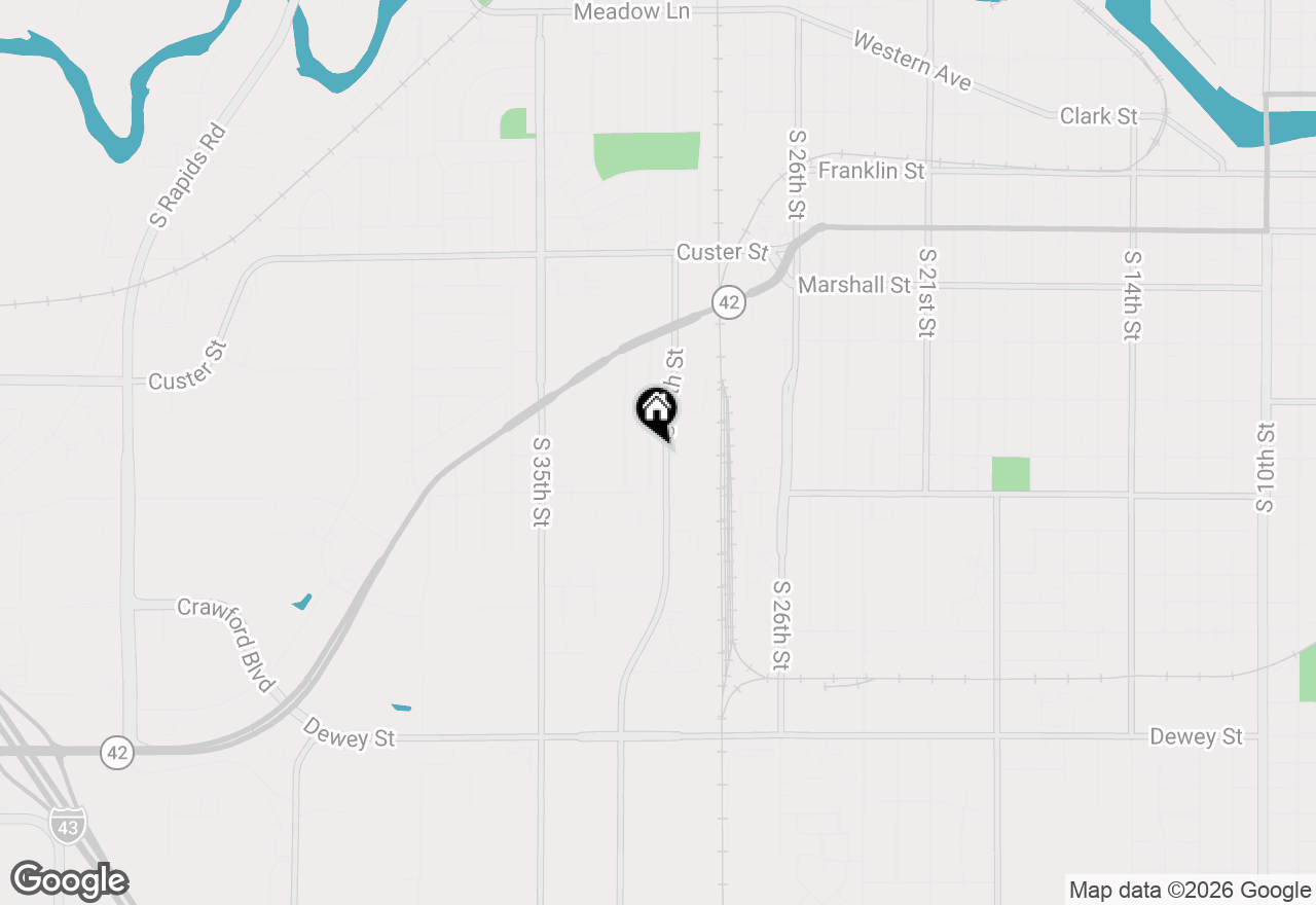 Map of 1401 S 31st St, Manitowoc, WI 54220