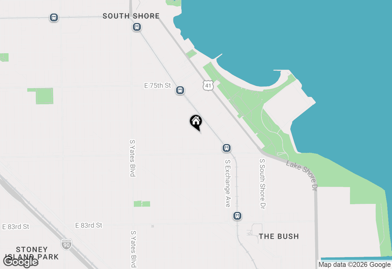 Map of 7754 S Burnham Avenue, Chicago, IL 60649