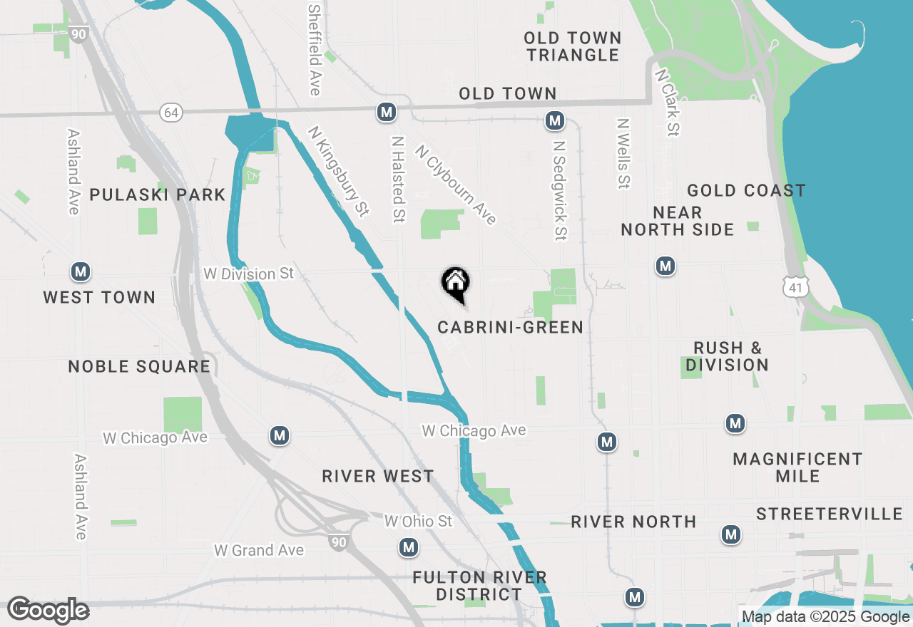Map of 1103 N Crosby Street #A, Chicago, IL 60610