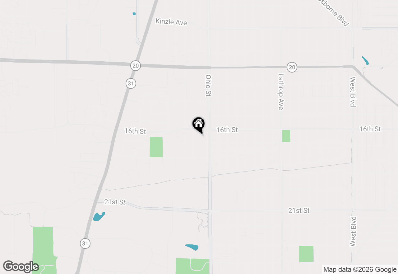 Map of 1622 Crabtree Ln, Racine, WI 53406