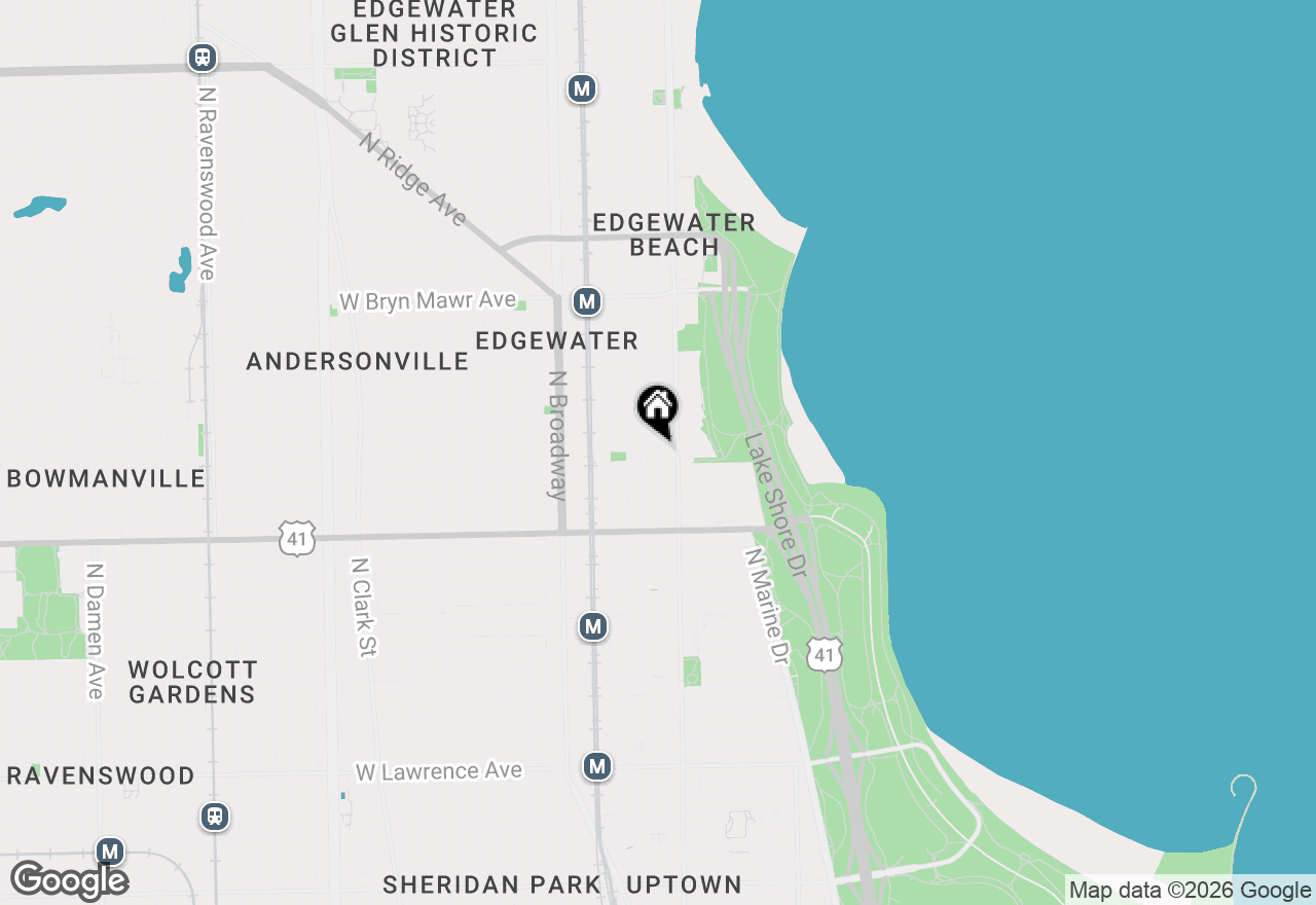Map of 5325 N Kenmore Avenue #3A, Chicago, IL 60640