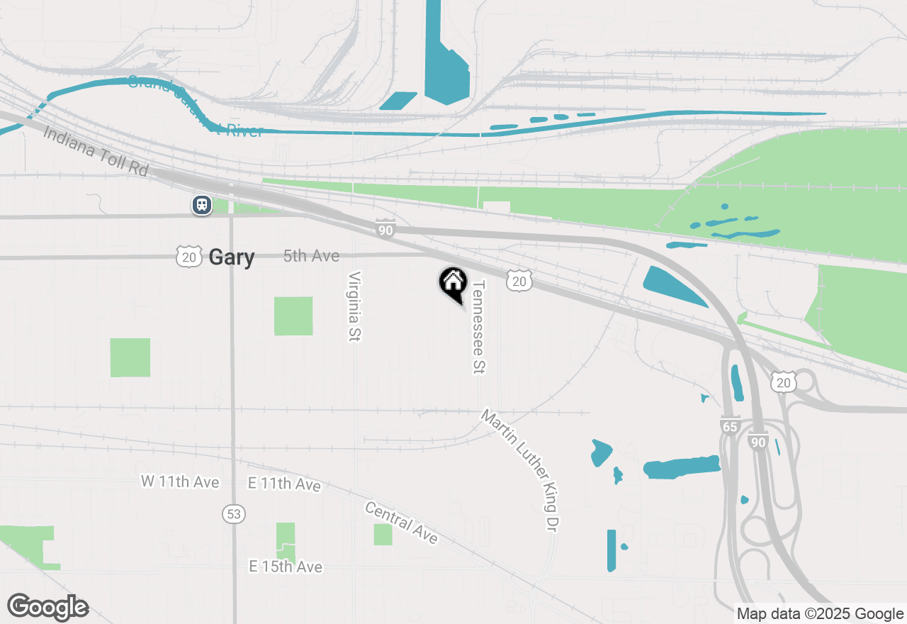 Map of 634 Kentucky Street, Gary, IN 46402