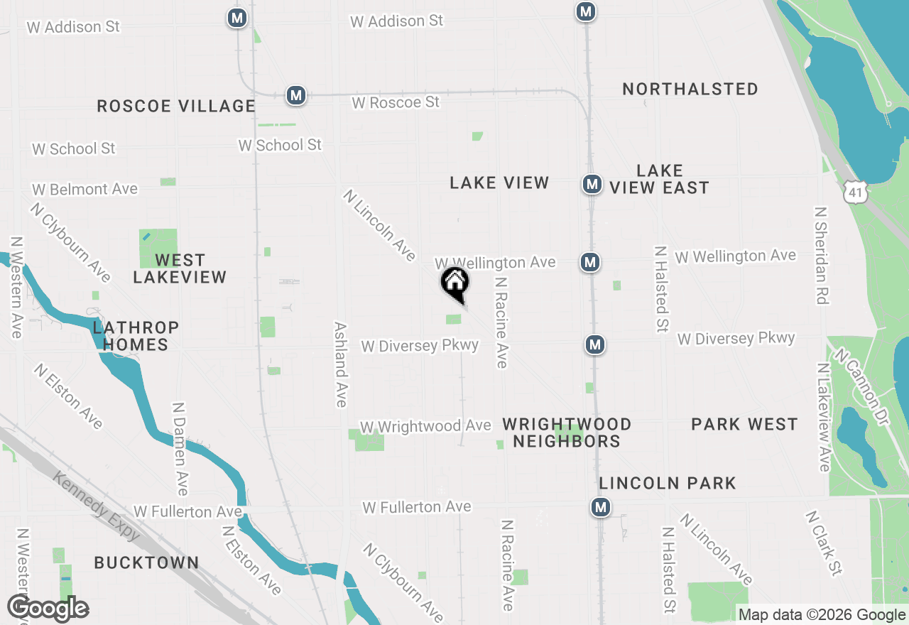 Map of 2850 N Lakewood Avenue #G, Chicago, IL 60657