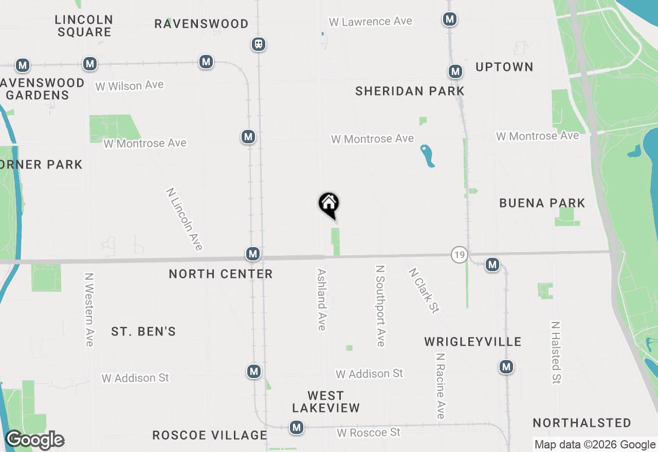 Map of 1520 W Belle Plaine Avenue #3, Chicago, IL 60613