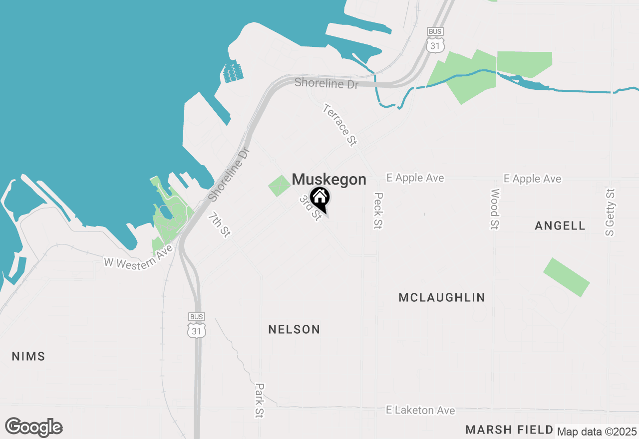 Map of 1145 3rd Street, Muskegon, MI 49441