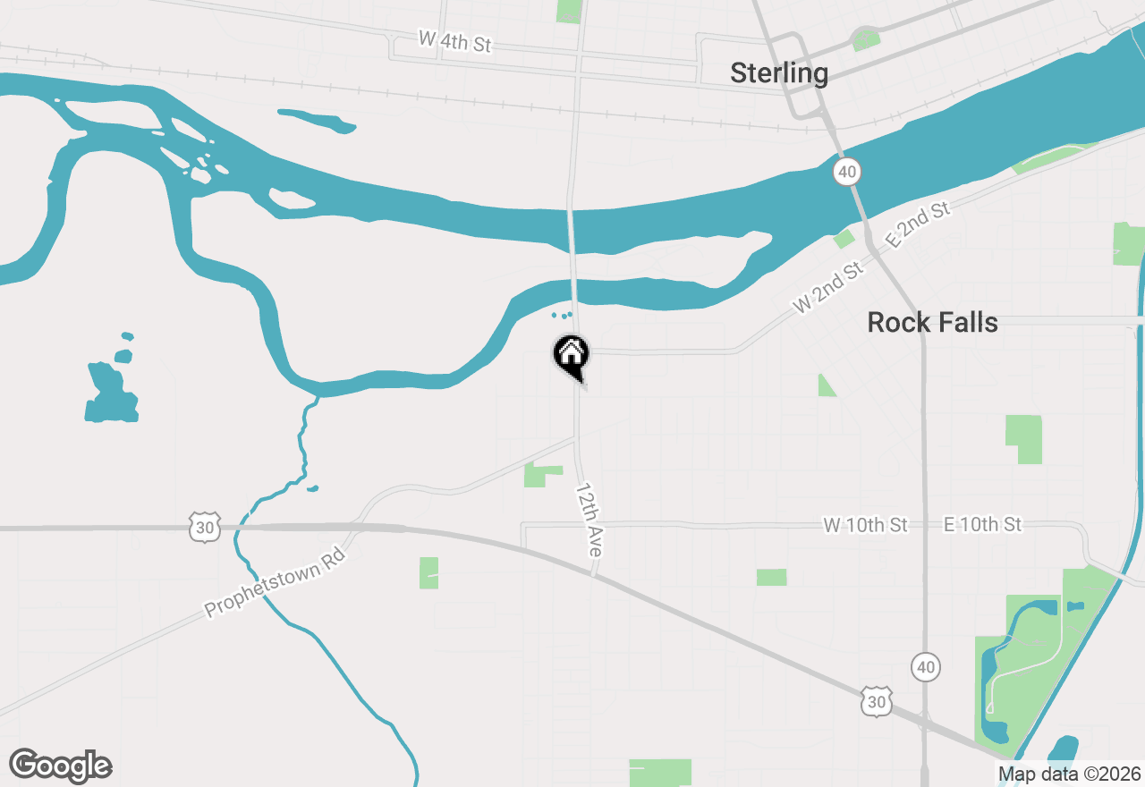 Map of 408 12th Avenue, Rock Falls, IL 61071