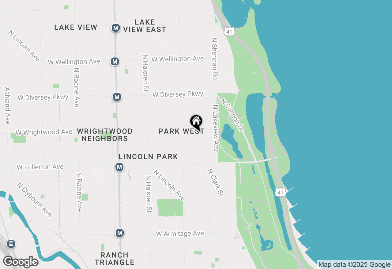 Map of 2525 N Clark Street #D, Chicago, IL 60614