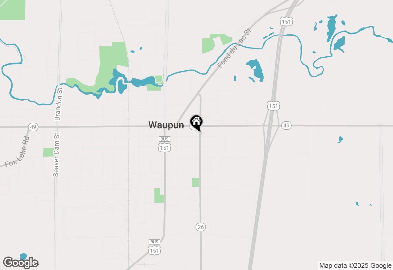 Map of 556 E Jefferson Street, Waupun, WI 53963