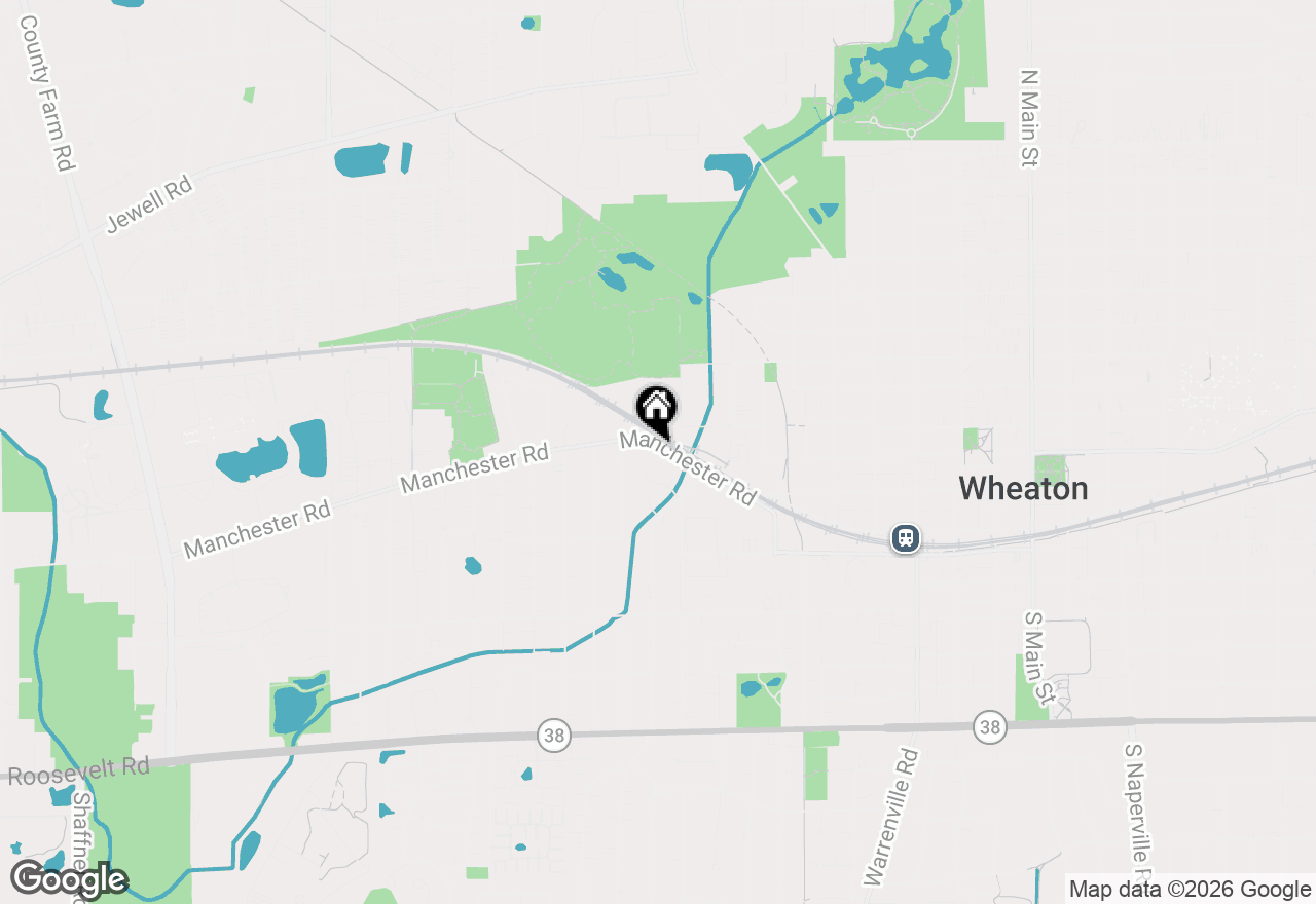 Map of 1100 Manchester Road, Wheaton, IL 60187