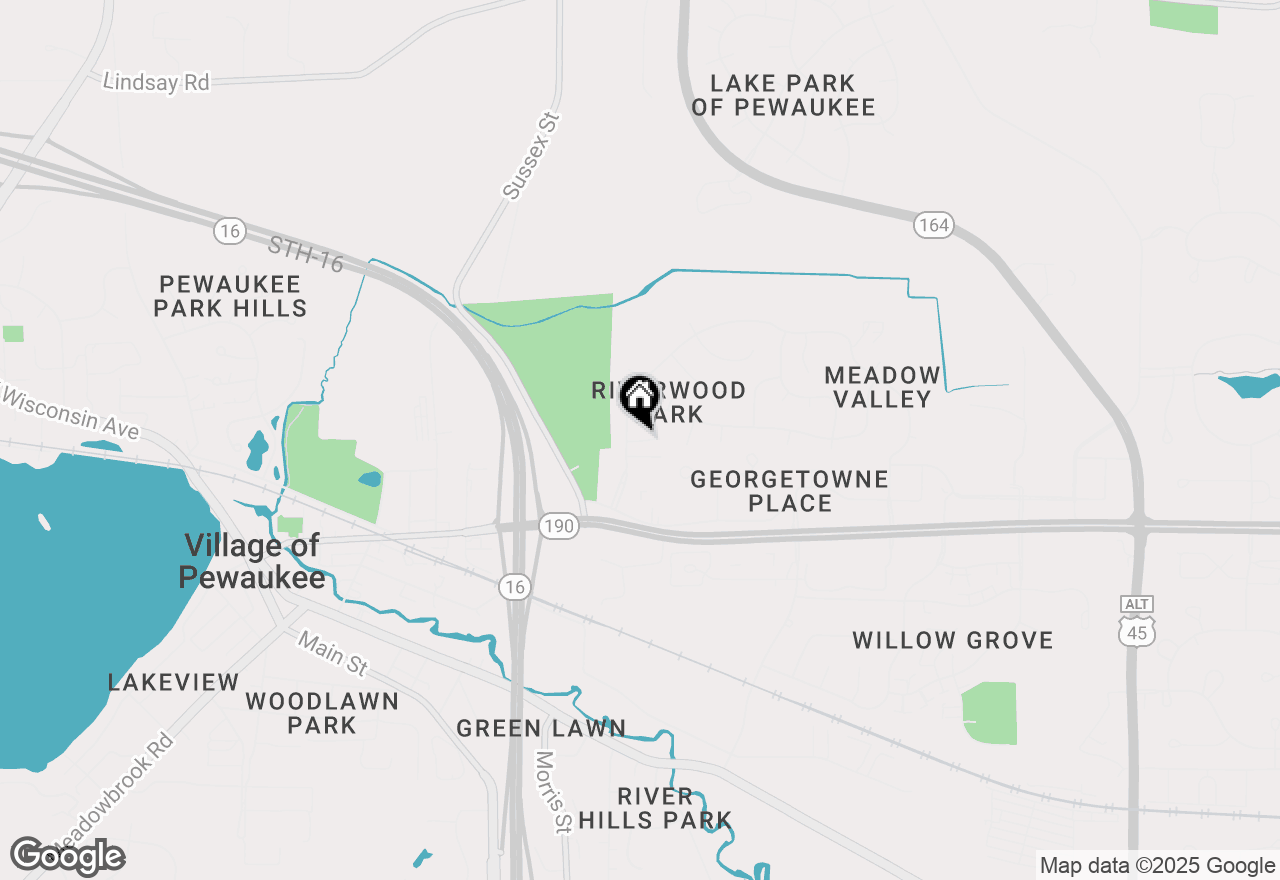 Map of 174 Westfield Way #B, Pewaukee, WI 53072