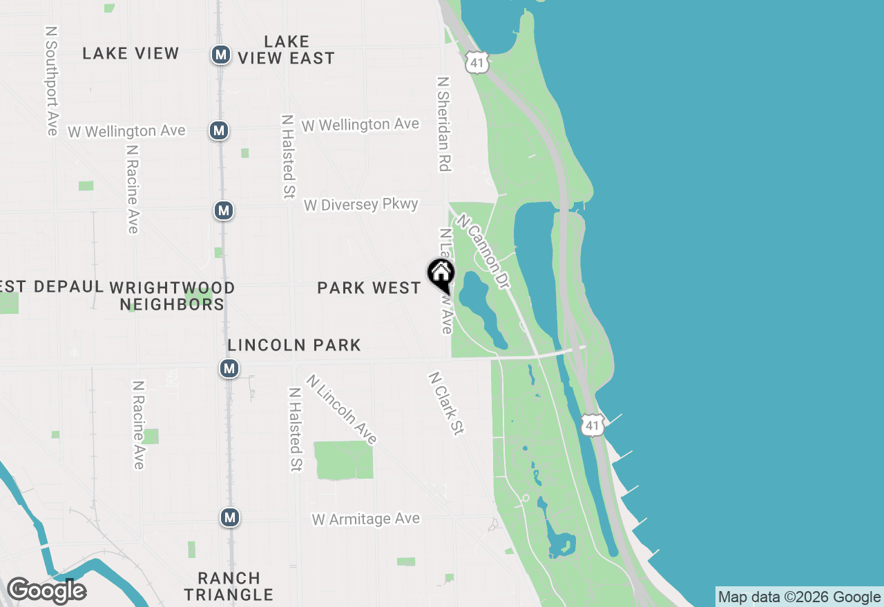 Map of 2500 N Lakeview Avenue #1304, Chicago, IL 60614