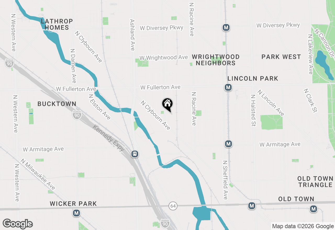 Map of 1350 W Webster Avenue #G, Chicago, IL 60614