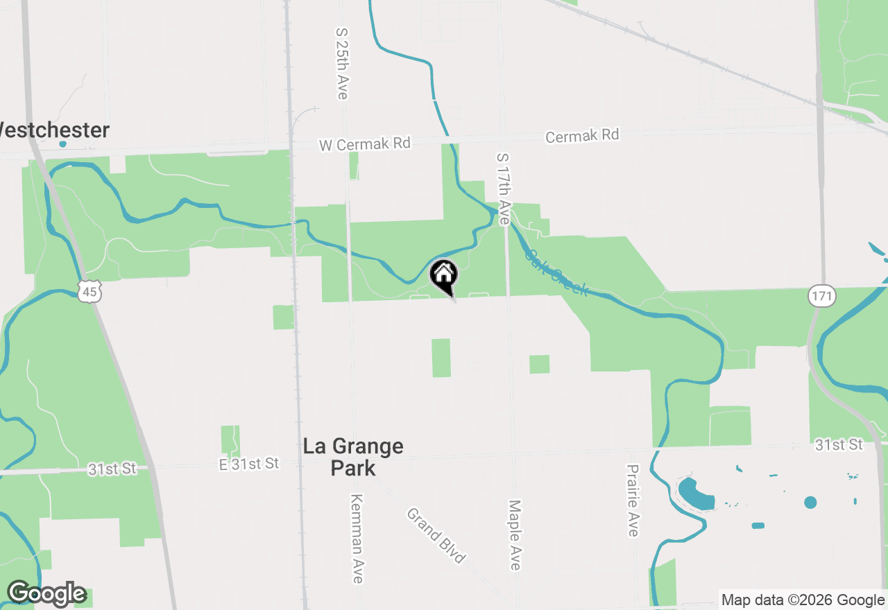 Map of 1542 Raymond Avenue, La Grange Park, IL 60526
