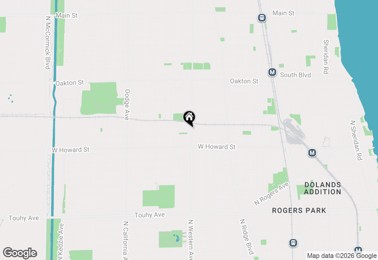 Map of 156 Asbury Avenue #5, Evanston, IL 60202