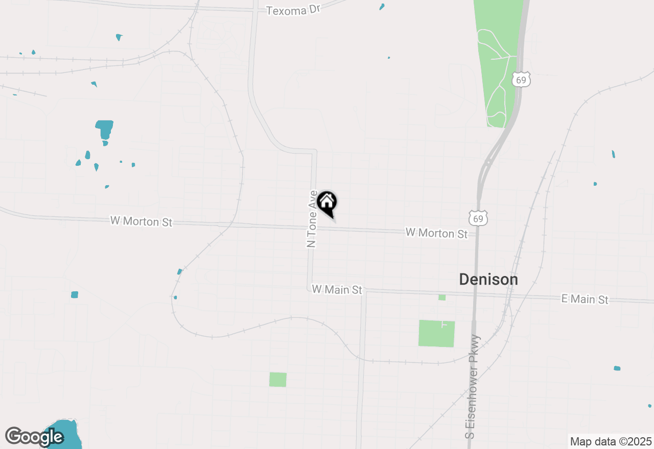 Map of 1001 W Morton Street, Denison, TX 75020