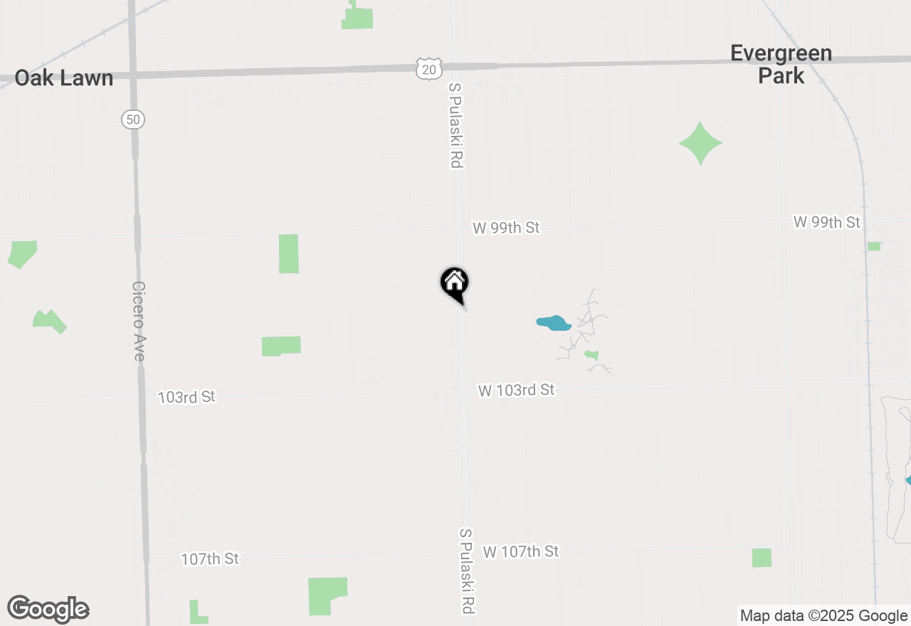 Map of 10100 S Pulaski Road #1E, Oak Lawn, IL 60453