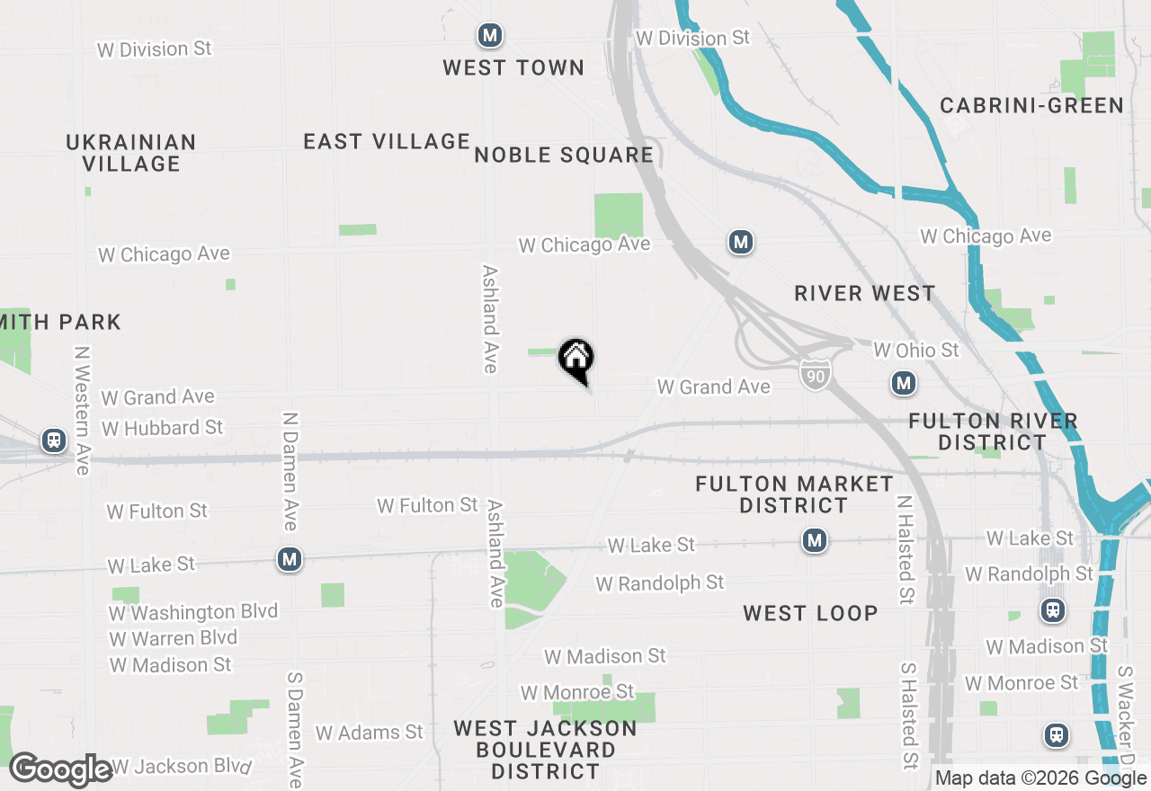 Map of 1425 W Grand Avenue #3E, Chicago, IL 60642