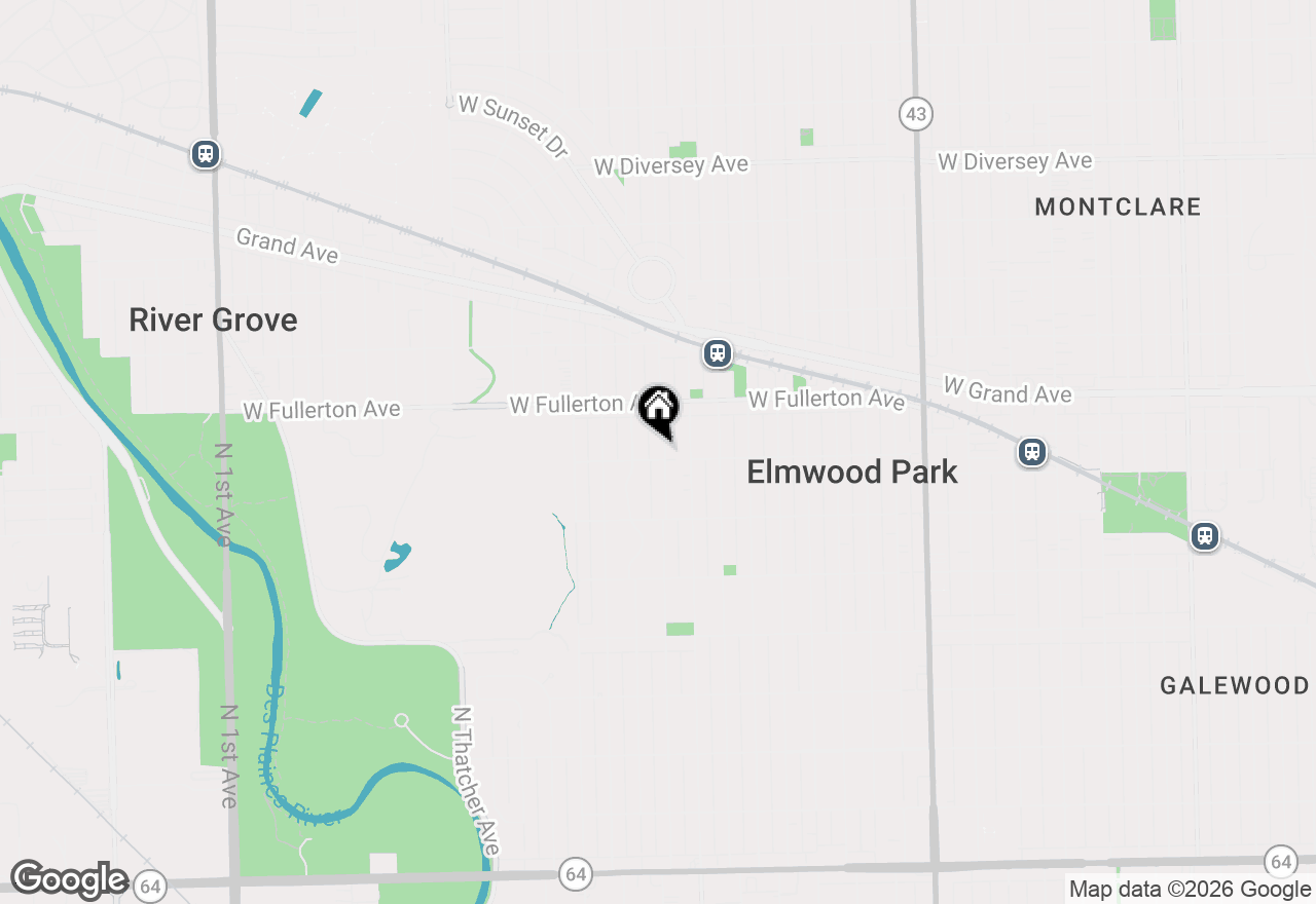 Map of 2304 N 76th Court, Elmwood Park, IL 60707