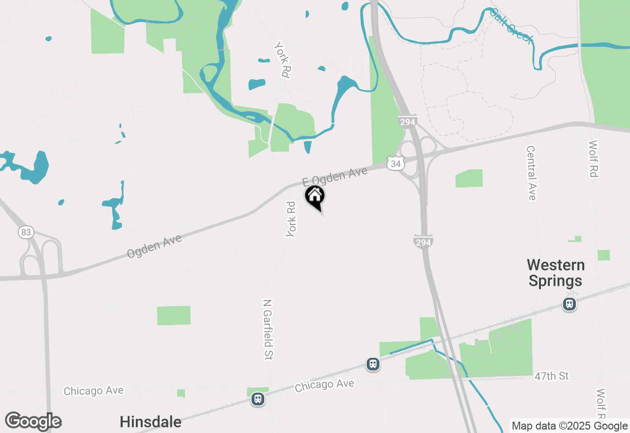 Map of 241 E Fuller Road, Hinsdale, IL 60521