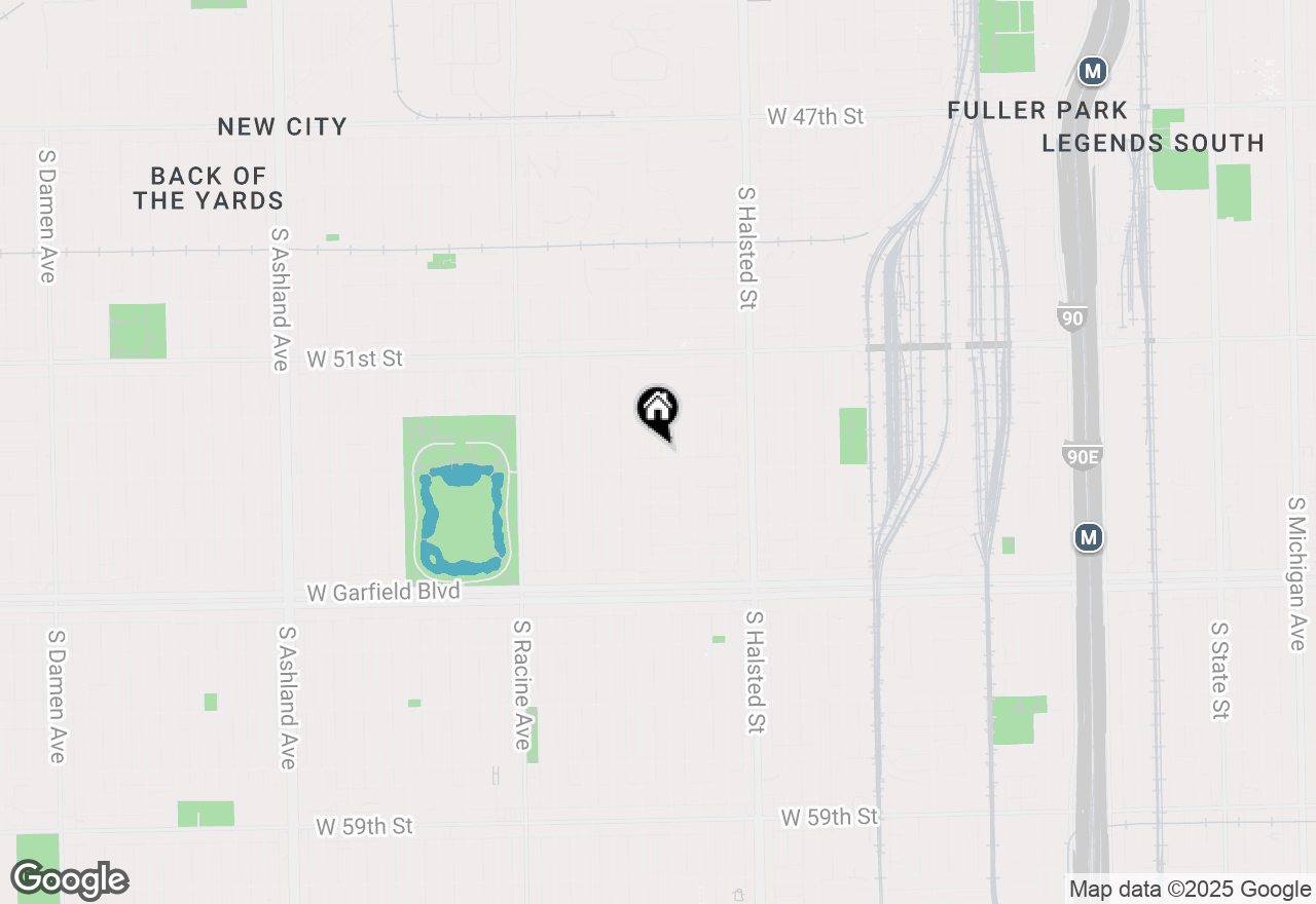Map of 5242 S Sangamon Street, Chicago, IL 60609