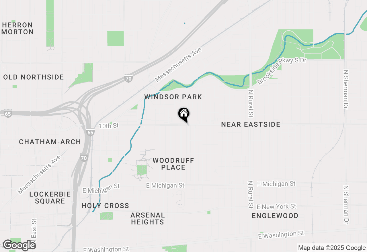 Map of 989 Woodruff Pl E Drive, Indianapolis, IN 46201