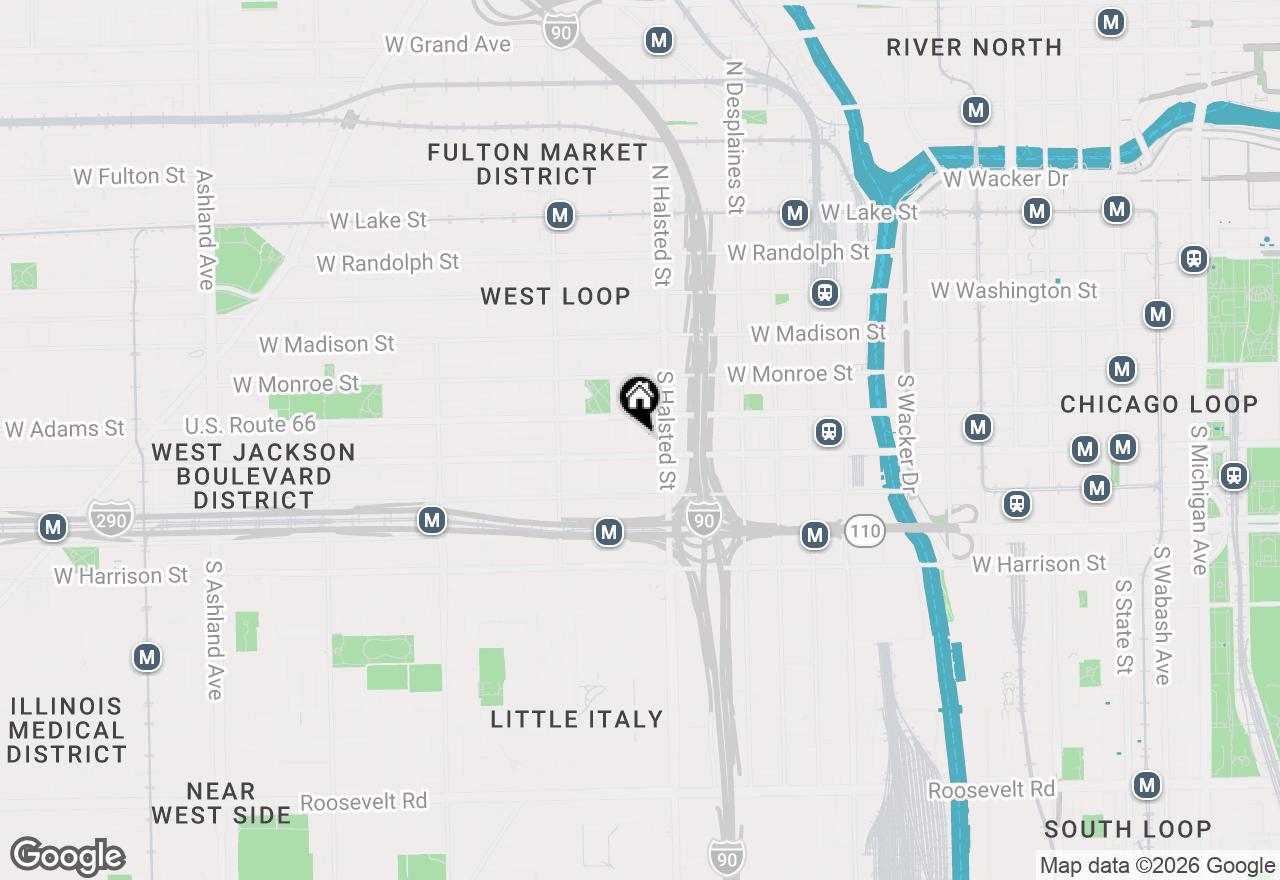 Map of 220 S Green Street #4S, Chicago, IL 60607