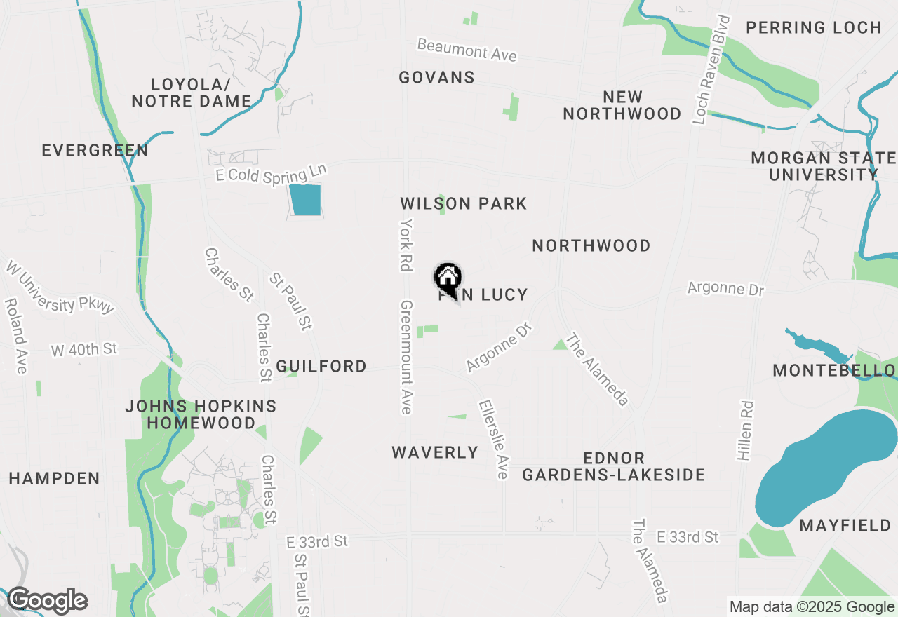 Map of 612 Cator Avenue, Baltimore, MD 21218