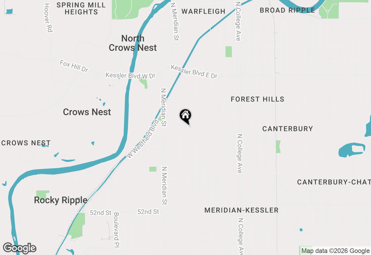 Map of 5666 N Delaware Street, Indianapolis, IN 46220