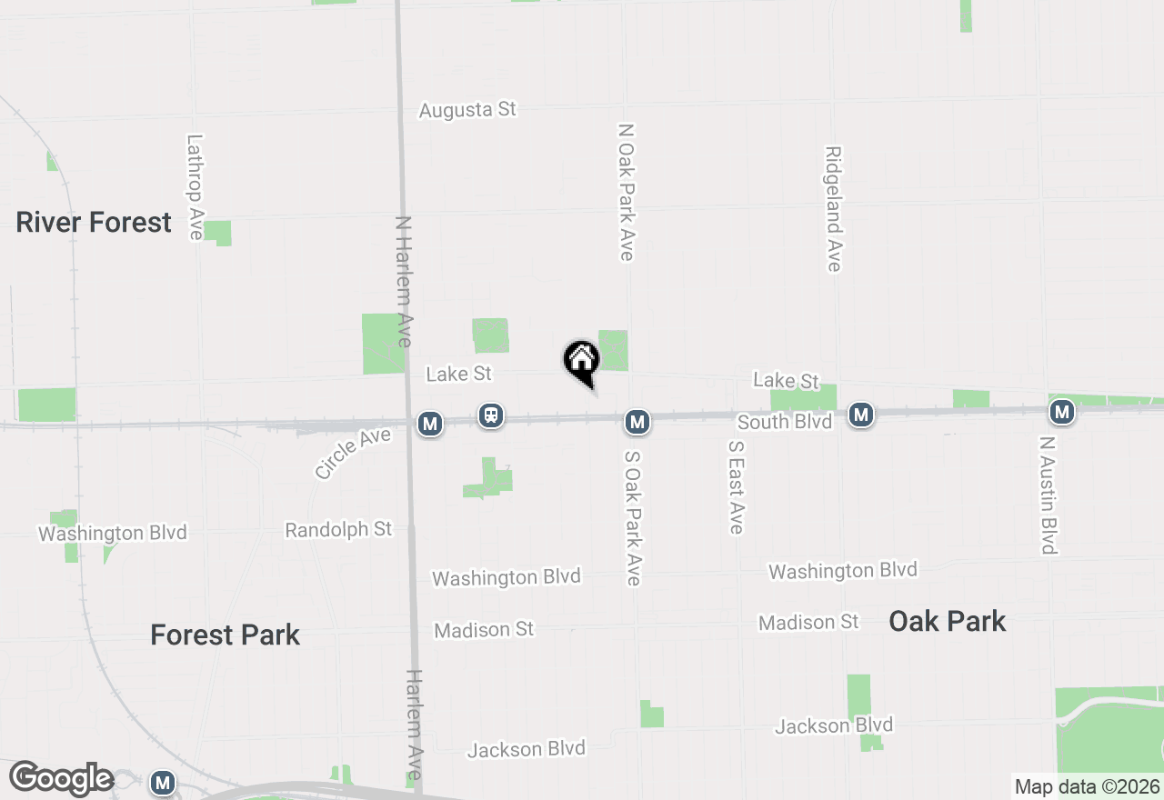 Map of 110 N Kenilworth Avenue #1B, Oak Park, IL 60301