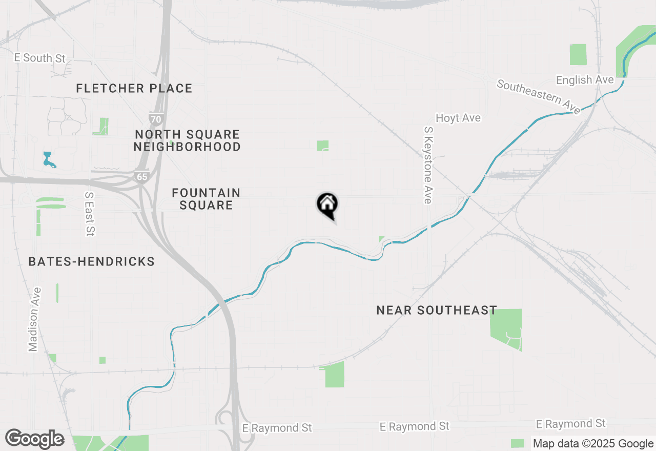 Map of 1206 Dawson Street, Indianapolis, IN 46203