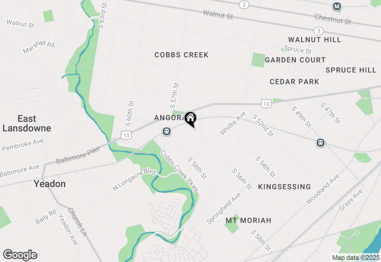 Map of 1024 S Ithan Street, Philadelphia, PA 19143