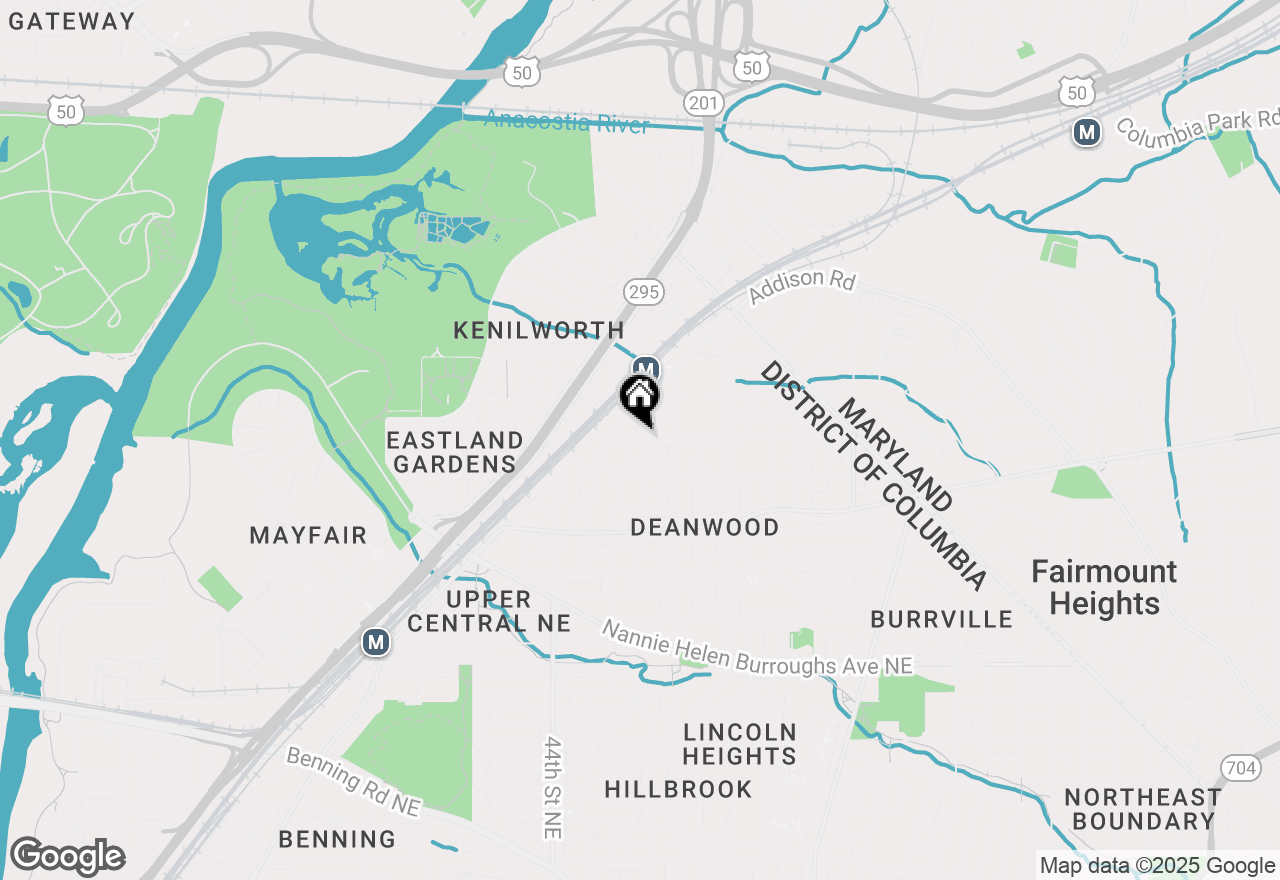 Map of 4607 Meade Street Ne, Washington, DC 20019