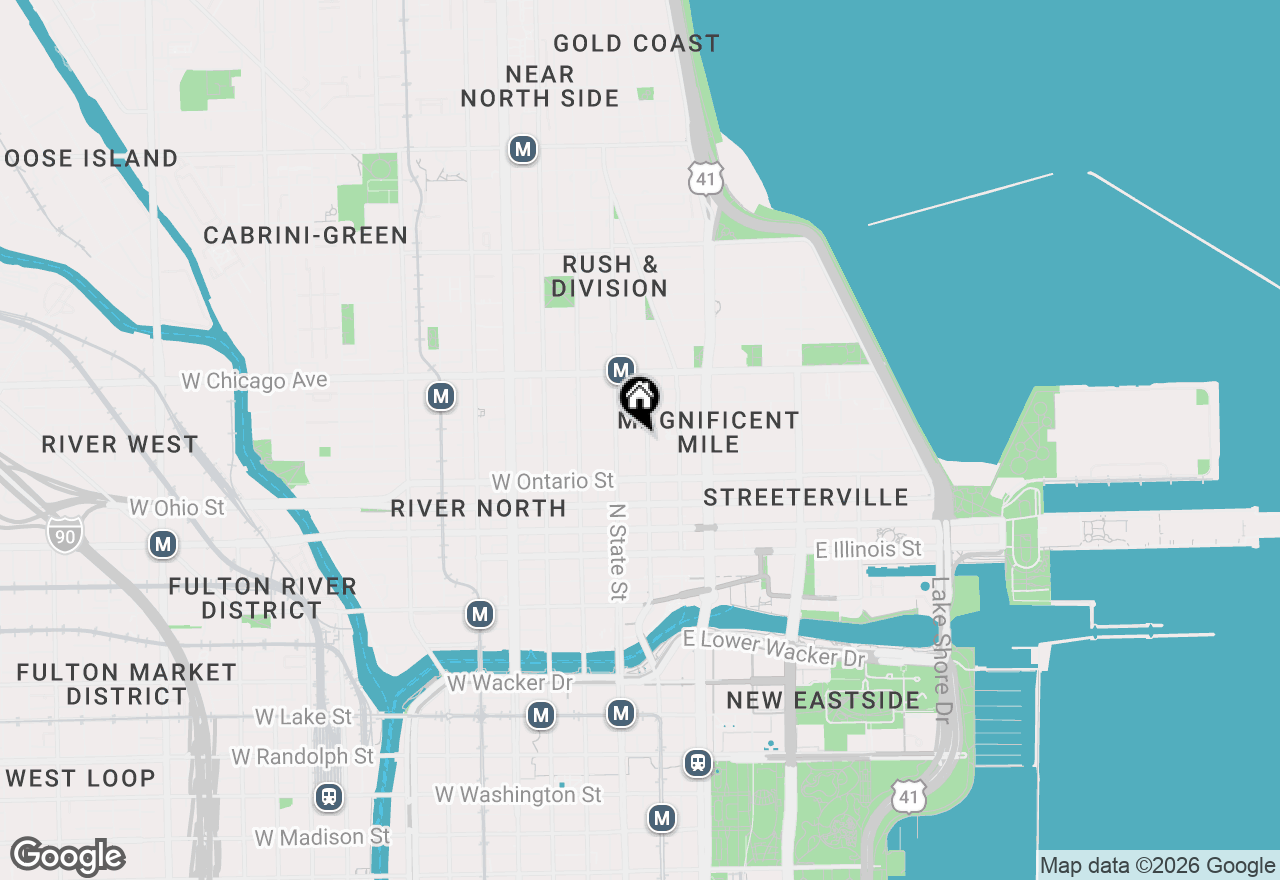 Map of 21 E Huron Street #1806, Chicago, IL 60611