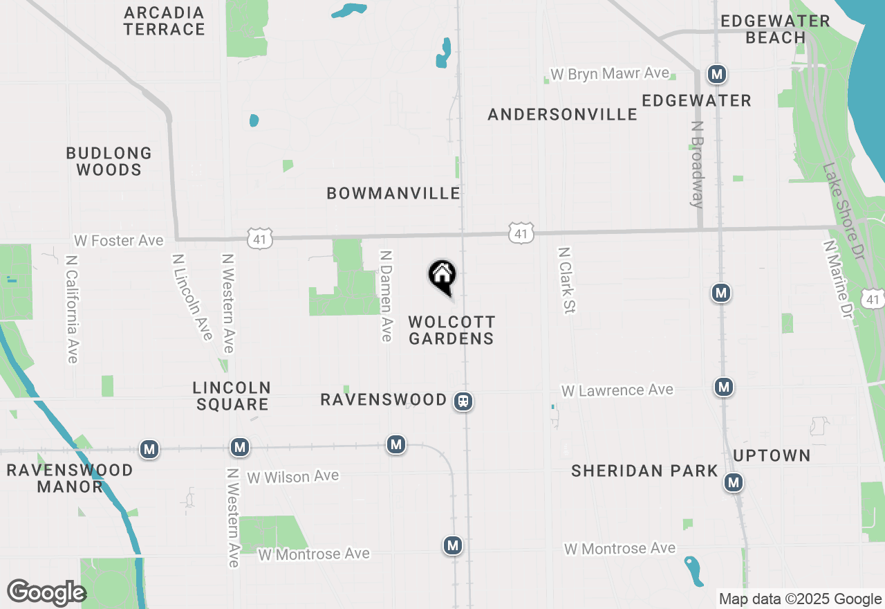 Map of 5013 N Wolcott Avenue #1E, Chicago, IL 60640