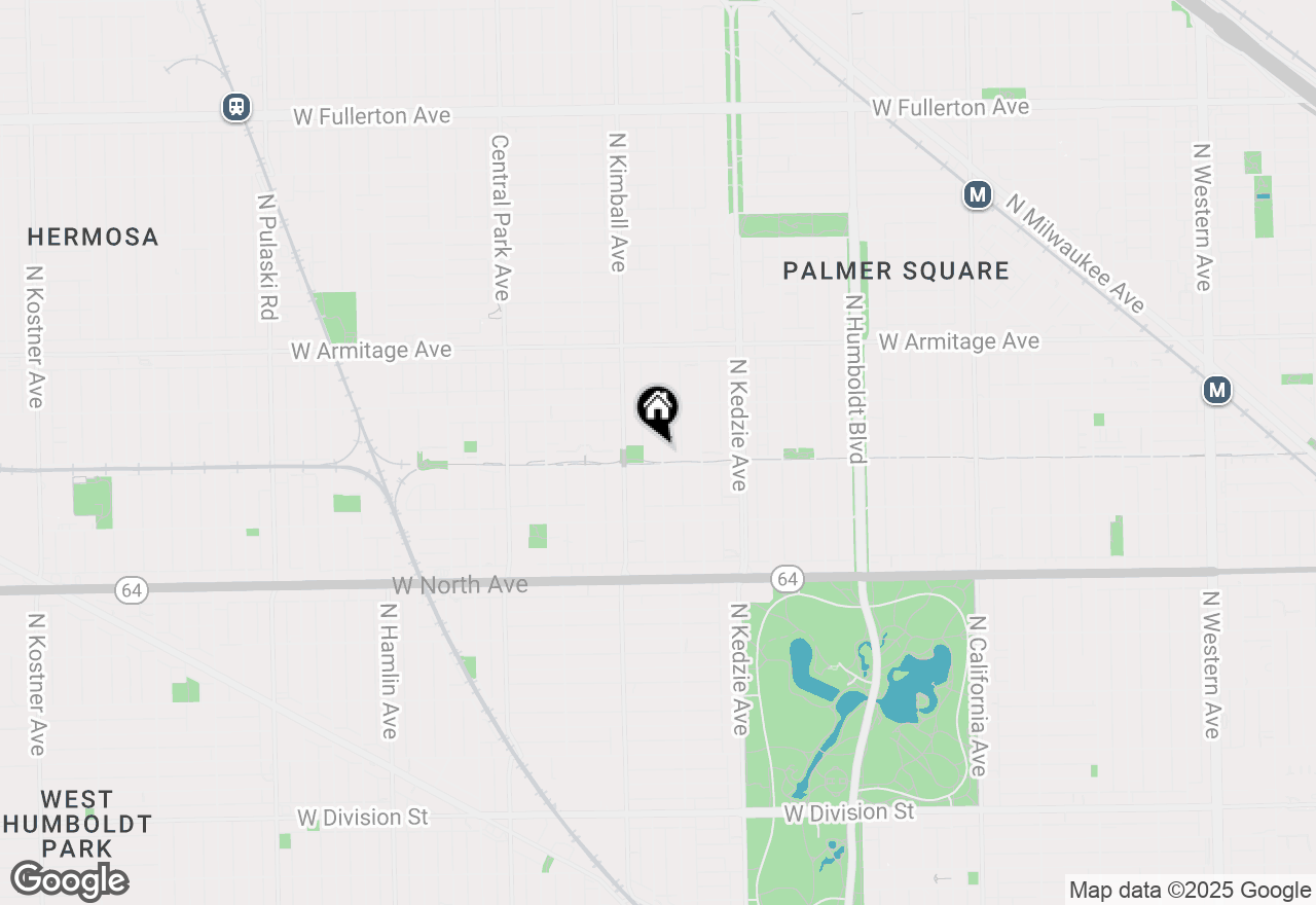 Map of 1806 N Spaulding Avenue, Chicago, IL 60647