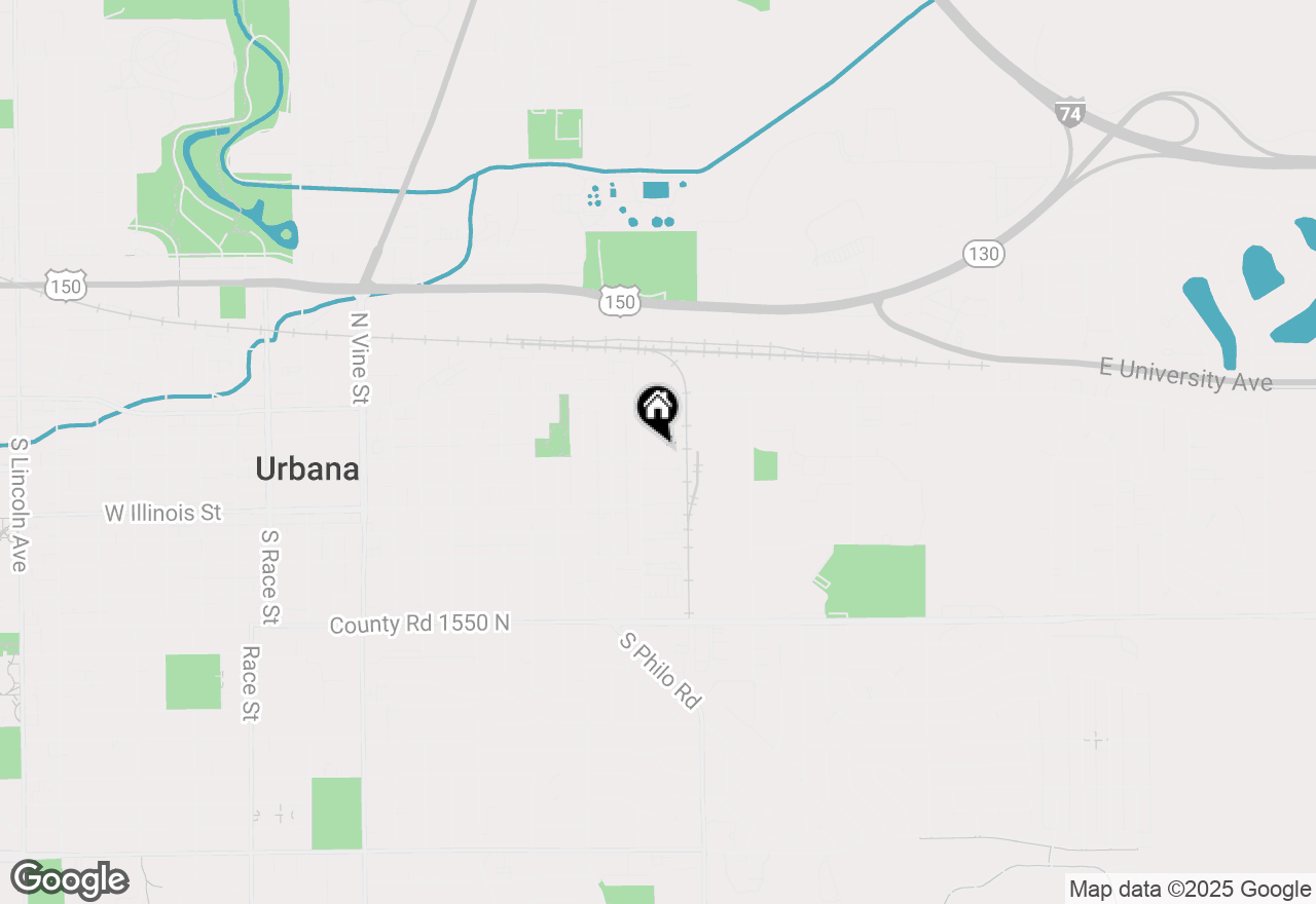 Map of 1306 E Green Street, Urbana, IL 61802