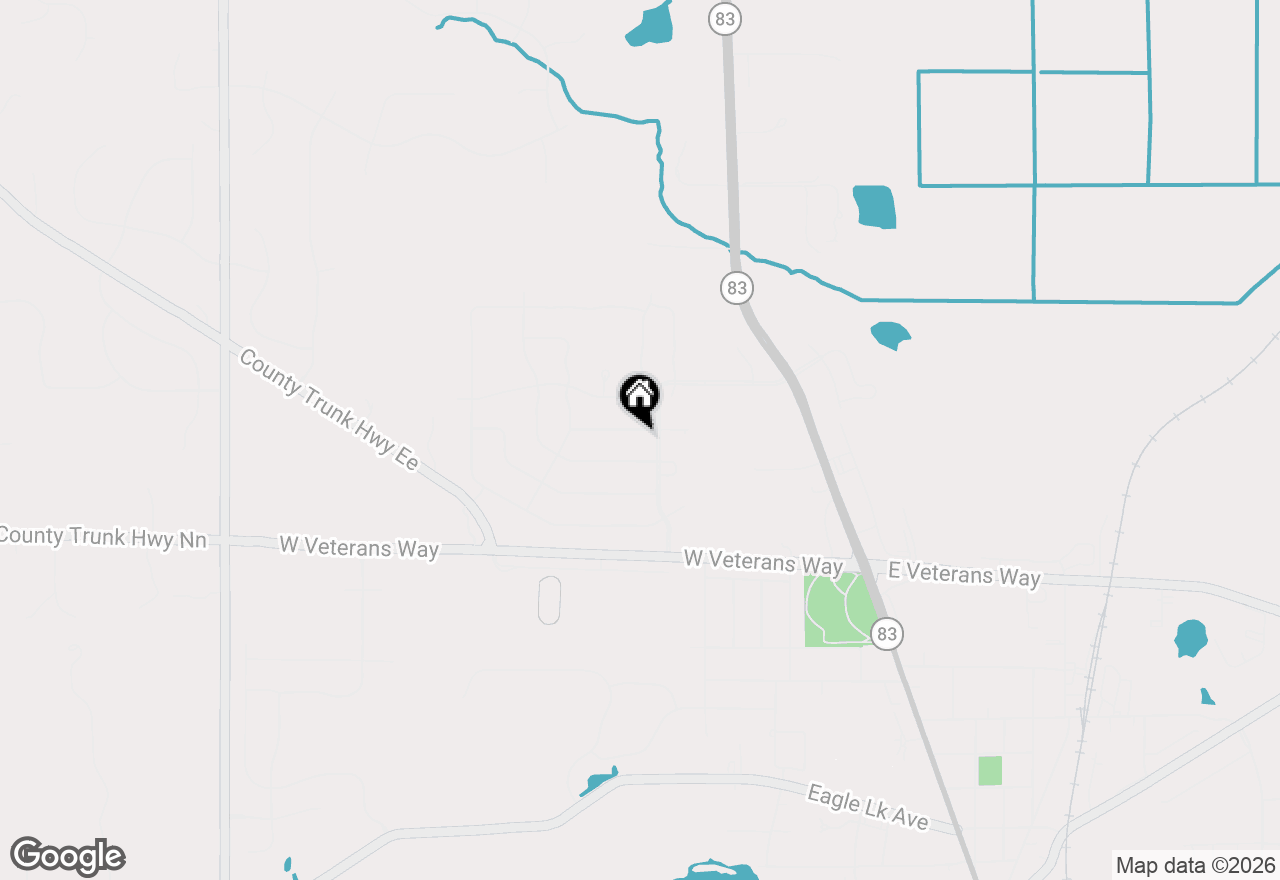 Map of 609 Westlawn Ave, Mukwonago, WI 53149
